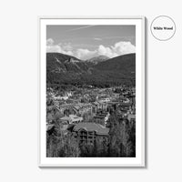 Breckenridge Black and White Fine Art Photo Print, Summit County Colorado Poster, Panorama USA
