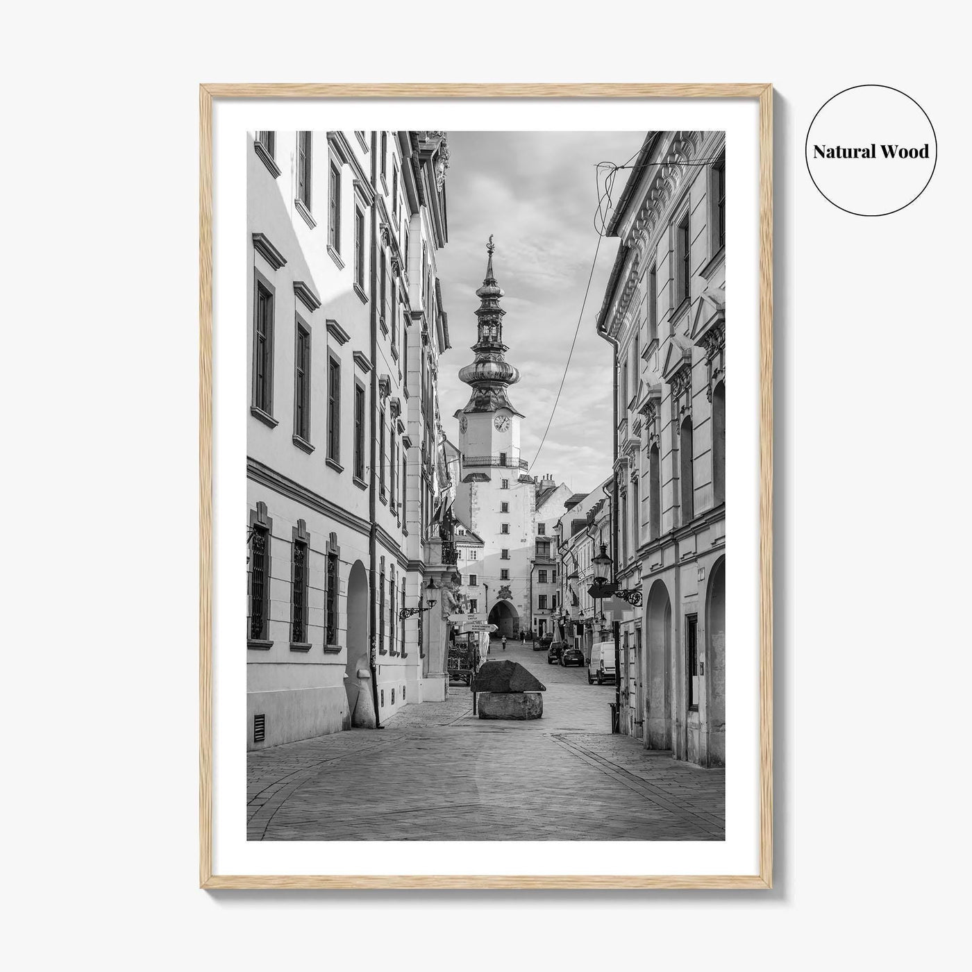 Bratislava Black and White Fine Art Photo Print, Michael's Gate Slovakia Poster