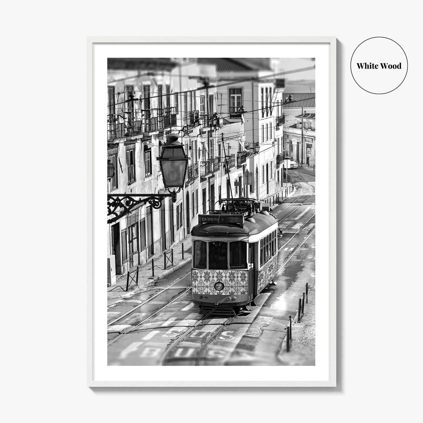 Lisbon Black and White Fine Art Photo Print, Lisboa Portugal Street Wall Decor Poster