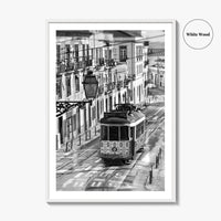 Lisbon Black and White Fine Art Photo Print, Lisboa Portugal Street Wall Decor Poster