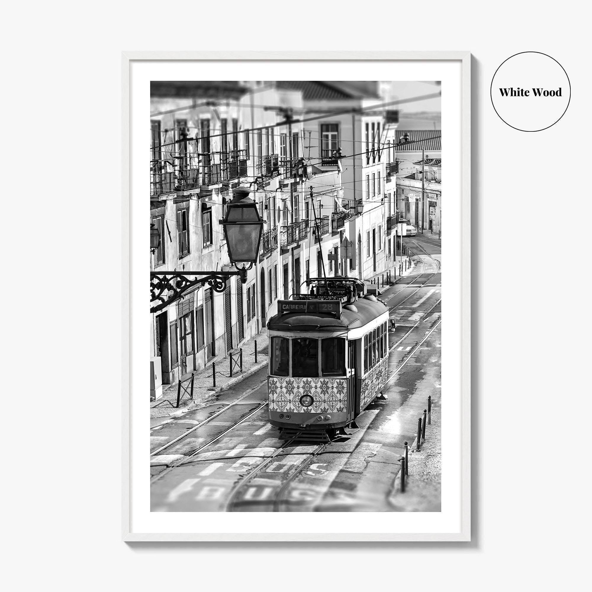 Lisbon Black and White Fine Art Photo Print, Lisboa Portugal Street Wall Decor Poster