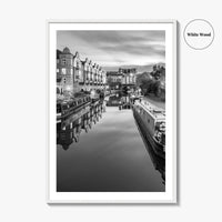 Birmingham Black and White Fine Art Photo Print, Canals West Midlands UK Poster