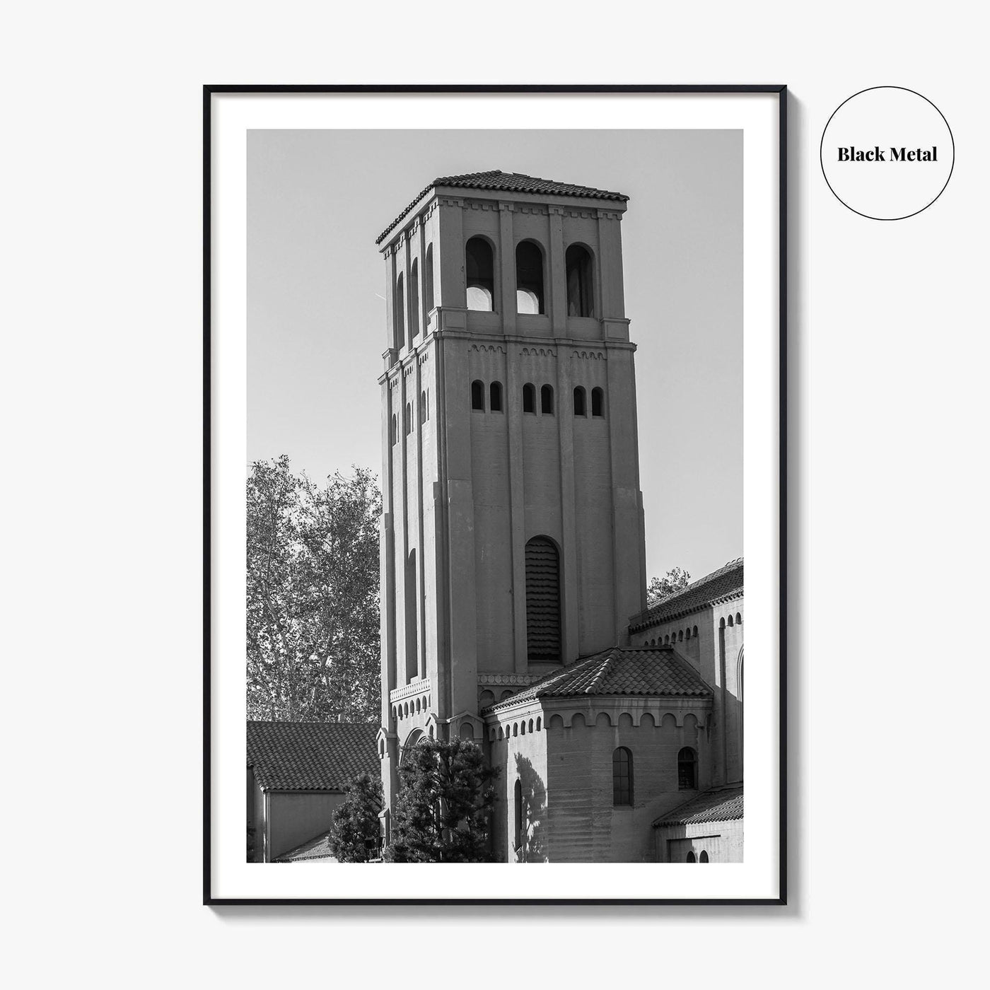 Bakersfield Skyline Black and White Fine Art Photo Print, Poster, California USA