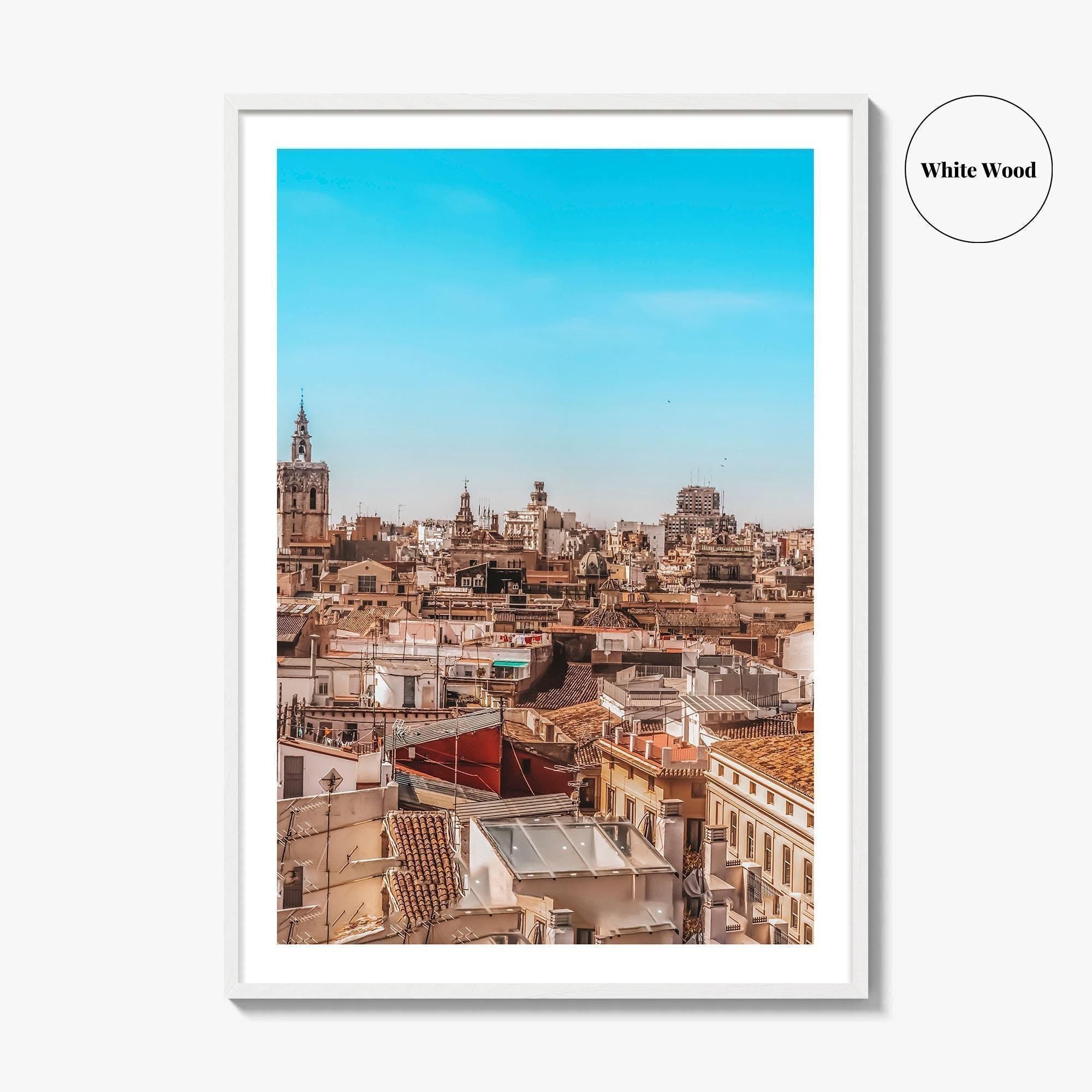 Valencia Fine Art Photo Print, Aerial Panoramic, Spain Wall Decor, Travel Poster