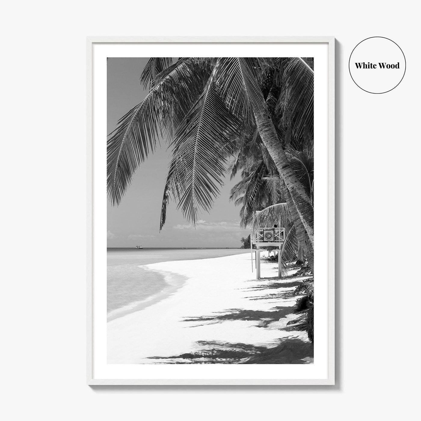 Boracay Island Black and White Fine Art Photo Print, Aklan, Philippines, Beach Wall Poster