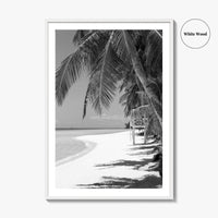 Boracay Island Black and White Fine Art Photo Print, Aklan, Philippines, Beach Wall Poster