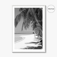 Boracay Island Black and White Fine Art Photo Print, Aklan, Philippines, Beach Wall Poster