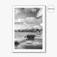 La Jolla Black and White Fine Art Photo Print, Bird Rock San Diego Poster