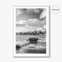 La Jolla Black and White Fine Art Photo Print, Bird Rock San Diego Poster
