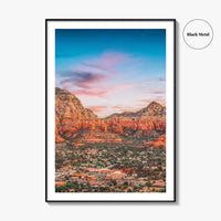 Sedona Fine Art Photo Print, Arizona USA, Downtown, Mountains, Red Rocks, Wall Decor Poster