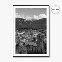 Breckenridge Black and White Fine Art Photo Print, Summit County Colorado Poster, Panorama USA
