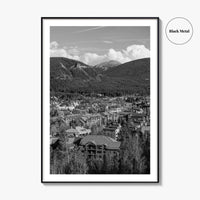 Breckenridge Black and White Fine Art Photo Print, Summit County Colorado Poster, Panorama USA