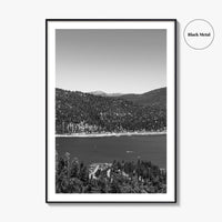 Big Bear Lake Black and White Fine Art Photo Print, San Bernardino Poster