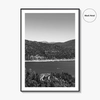 Big Bear Lake Black and White Fine Art Photo Print, San Bernardino Poster
