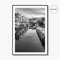 Birmingham Black and White Fine Art Photo Print, Canals West Midlands UK Poster