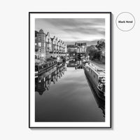 Birmingham Black and White Fine Art Photo Print, Canals West Midlands UK Poster
