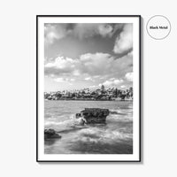 La Jolla Black and White Fine Art Photo Print, Bird Rock San Diego Poster
