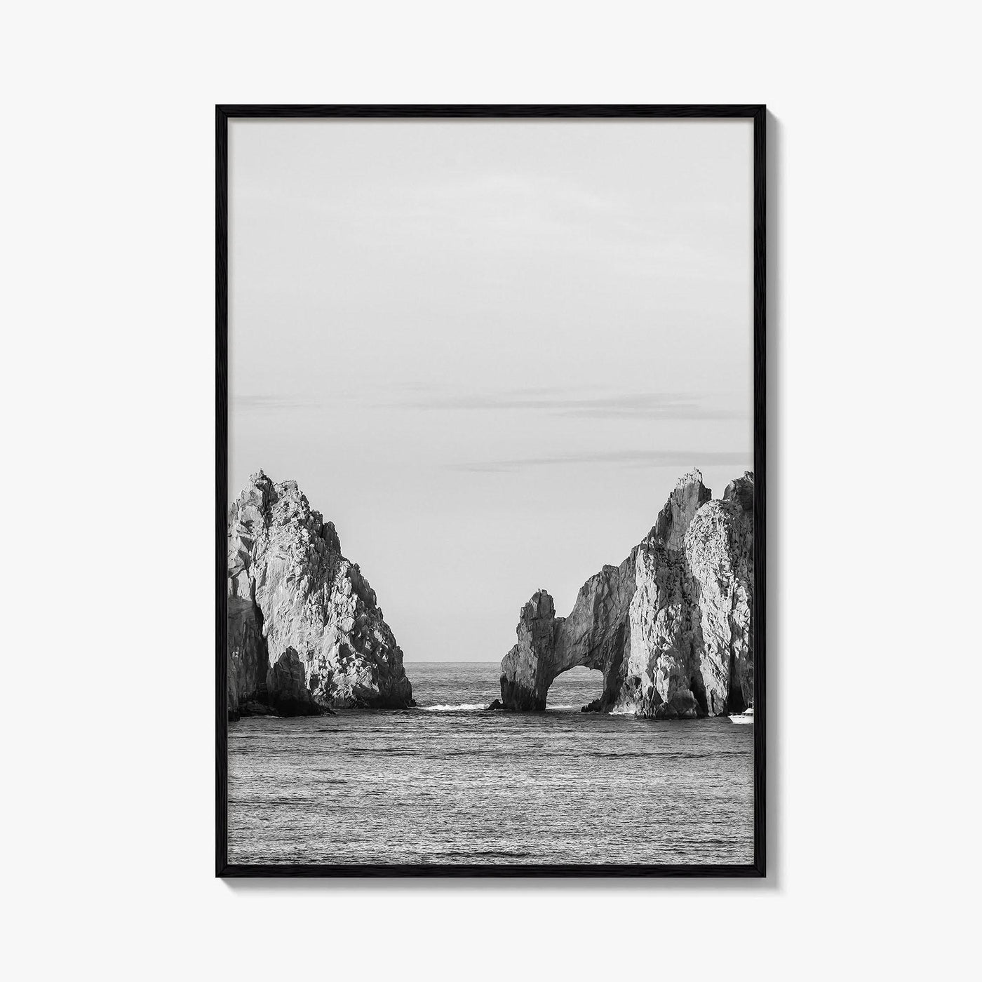 Cabo San Lucas Black and White Fine Art Photo Print, El Arco Mexico Poster