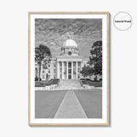 Alabama Black and White Fine Art Photo Print, Montgomery Capitol Poster, USA Poster
