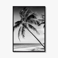 Thailand Black and White Fine Art Photo Print, Tropical Beach Wall Decor Poster
