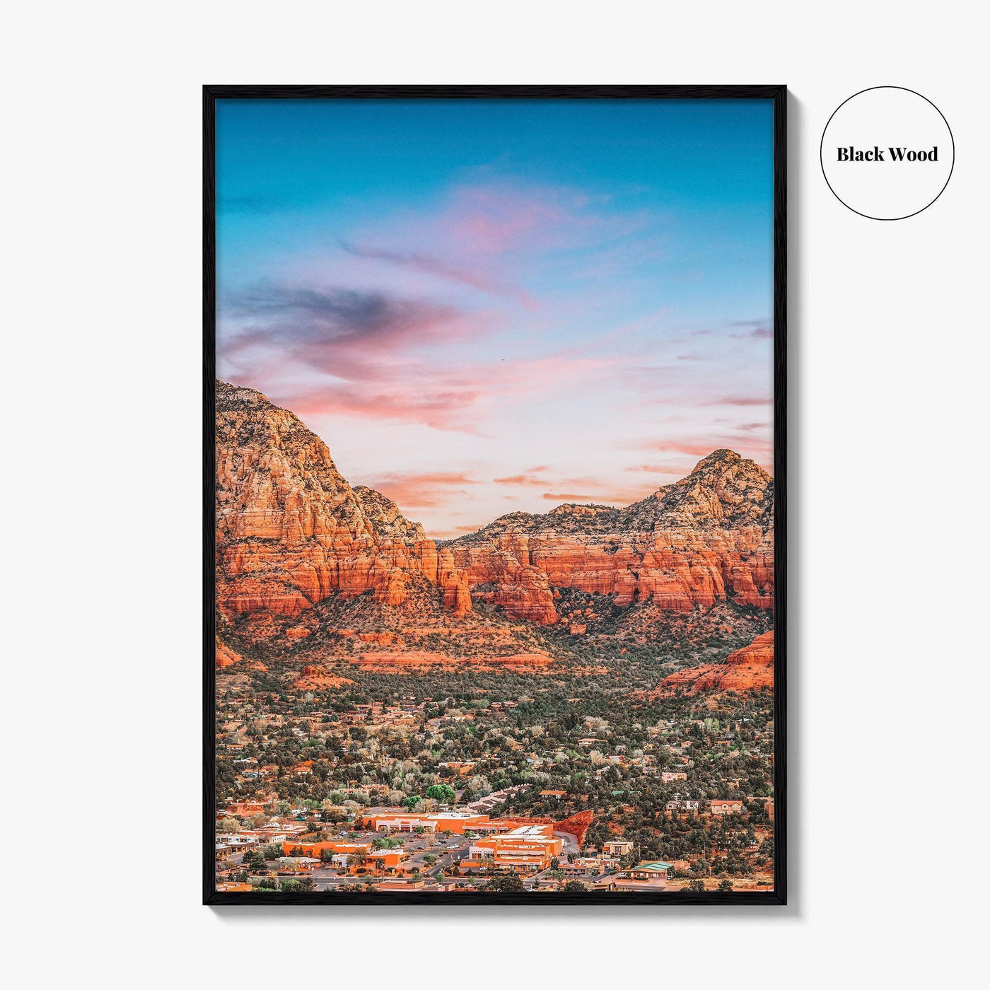 Sedona Fine Art Photo Print, Arizona USA, Downtown, Mountains, Red Rocks, Wall Decor Poster
