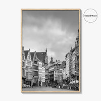 Antwerp Black and White Fine Art Photo Print, Grote Markt, Antwerpen, Belgium, Wall Poster