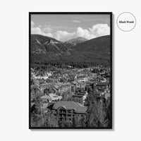 Breckenridge Black and White Fine Art Photo Print, Summit County Colorado Poster, Panorama USA