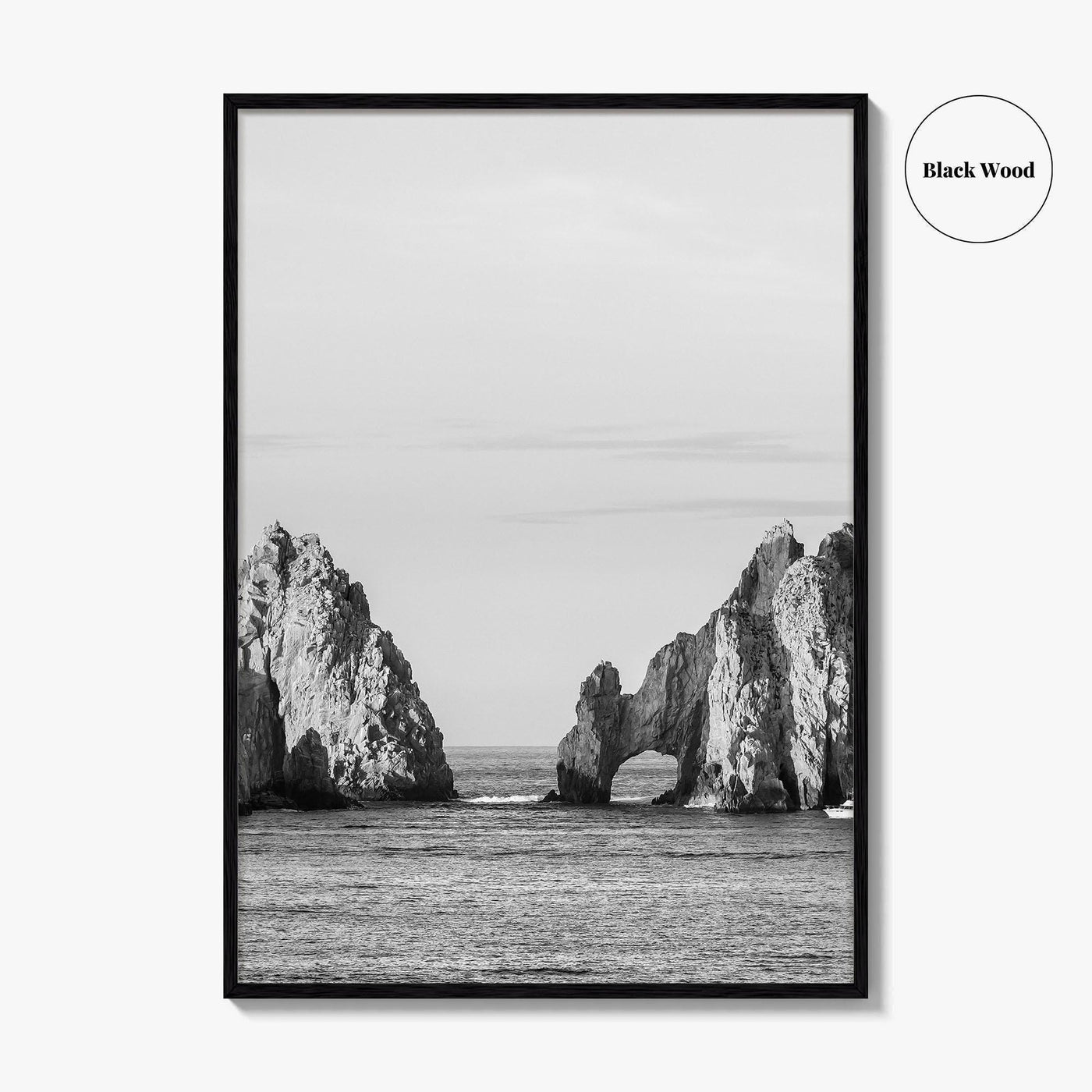 Cabo San Lucas Black and White Fine Art Photo Print, El Arco Mexico Poster