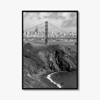 San Francisco Black and White Fine Art Photo Print, Golden Gate Bridge Poster