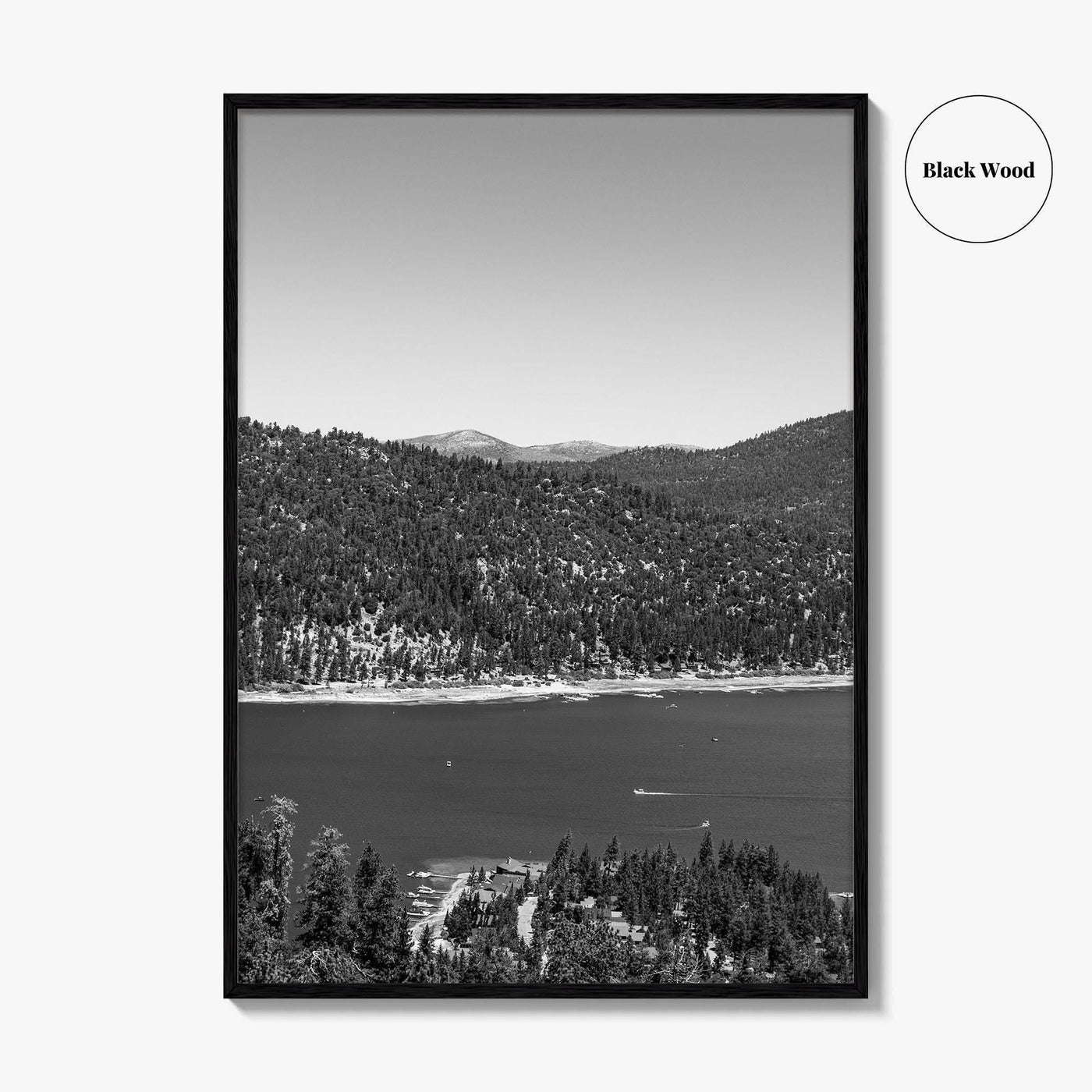 Big Bear Lake Black and White Fine Art Photo Print, San Bernardino Poster