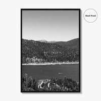 Big Bear Lake Black and White Fine Art Photo Print, San Bernardino Poster