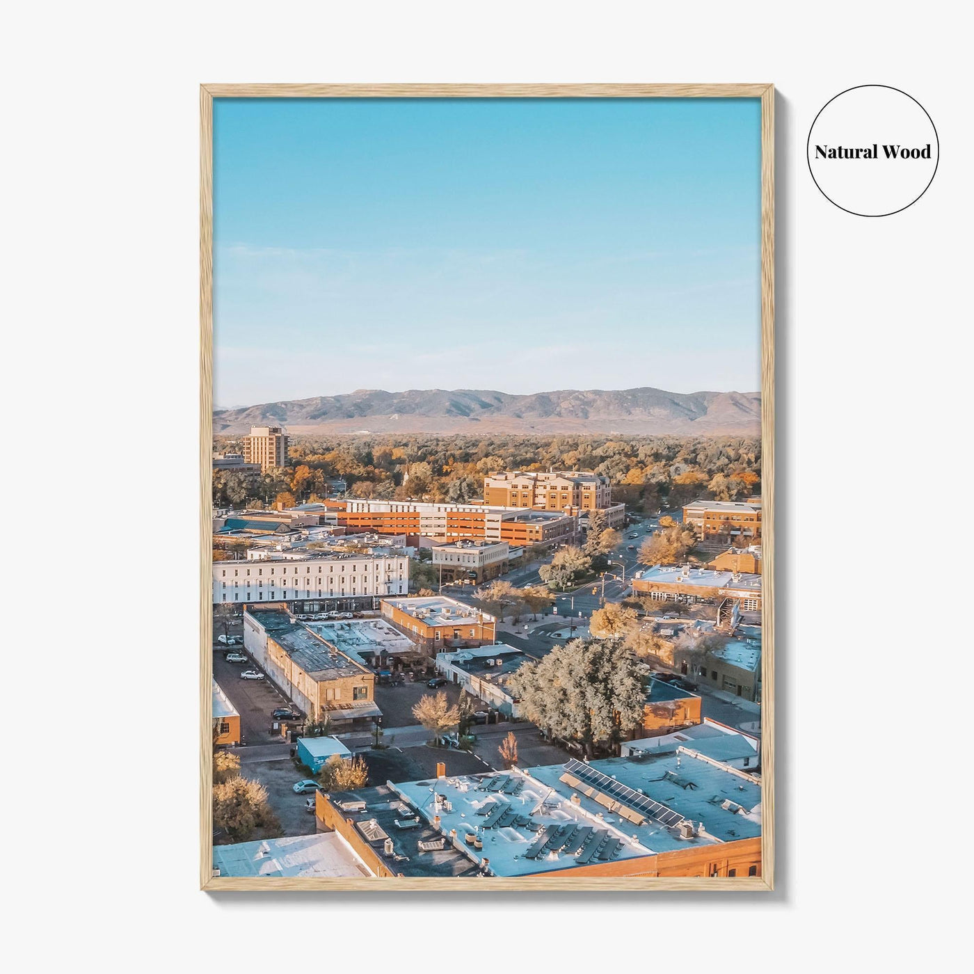 Fort Collins Skyline Fine Art Photo Print, Colorado USA Downtown Wall Poster, Rocky Mountains