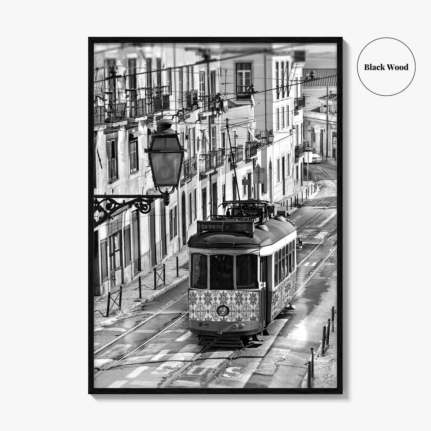 Lisbon Black and White Fine Art Photo Print, Lisboa Portugal Street Wall Decor Poster