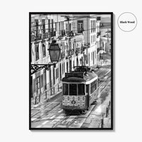 Lisbon Black and White Fine Art Photo Print, Lisboa Portugal Street Wall Decor Poster