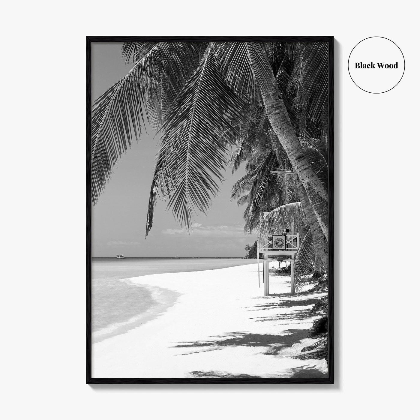 Boracay Island Black and White Fine Art Photo Print, Aklan, Philippines, Beach Wall Poster