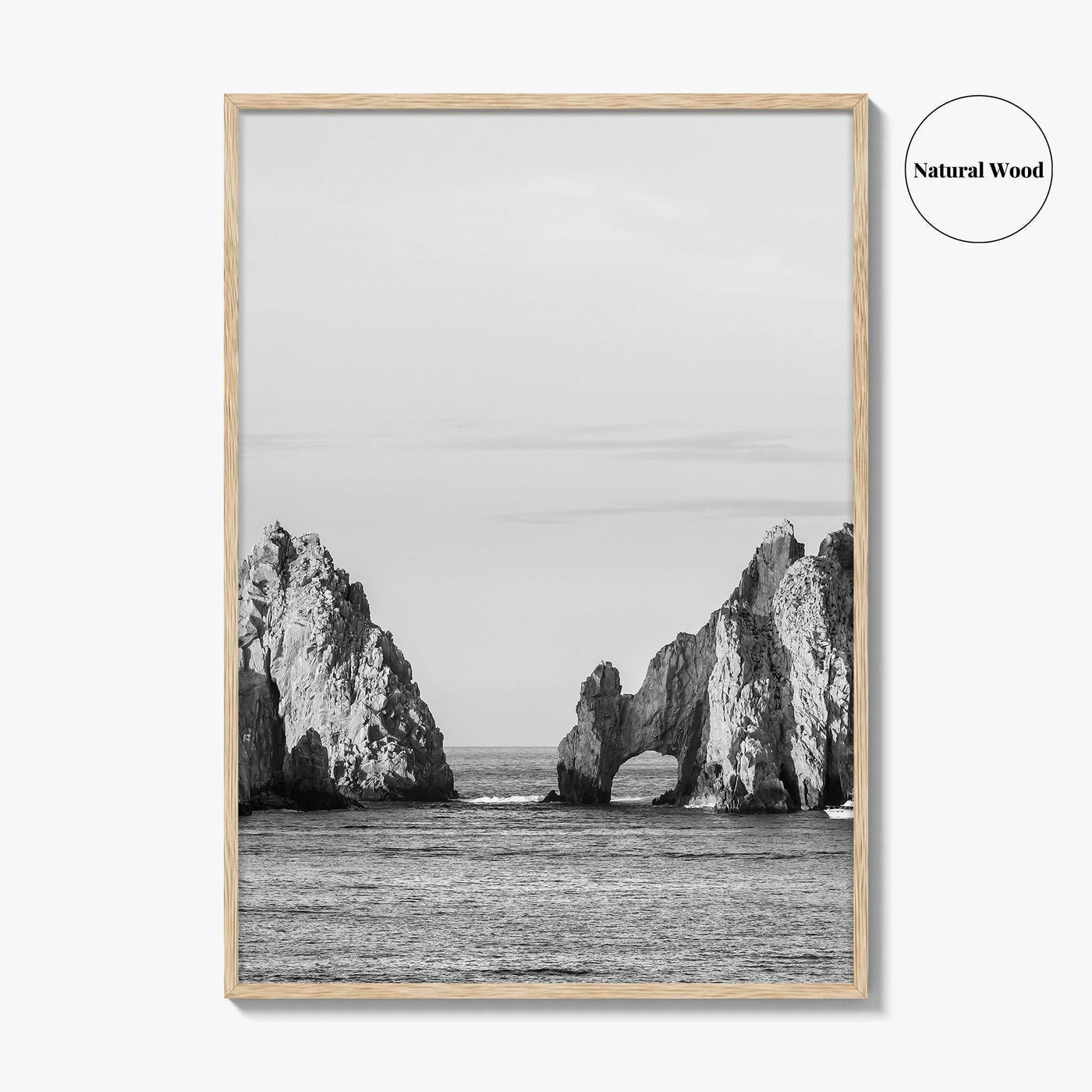Cabo San Lucas Black and White Fine Art Photo Print, El Arco Mexico Poster