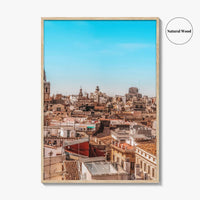 Valencia Fine Art Photo Print, Aerial Panoramic, Spain Wall Decor, Travel Poster