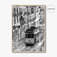 Lisbon Black and White Fine Art Photo Print, Lisboa Portugal Street Wall Decor Poster