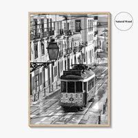 Lisbon Black and White Fine Art Photo Print, Lisboa Portugal Street Wall Decor Poster