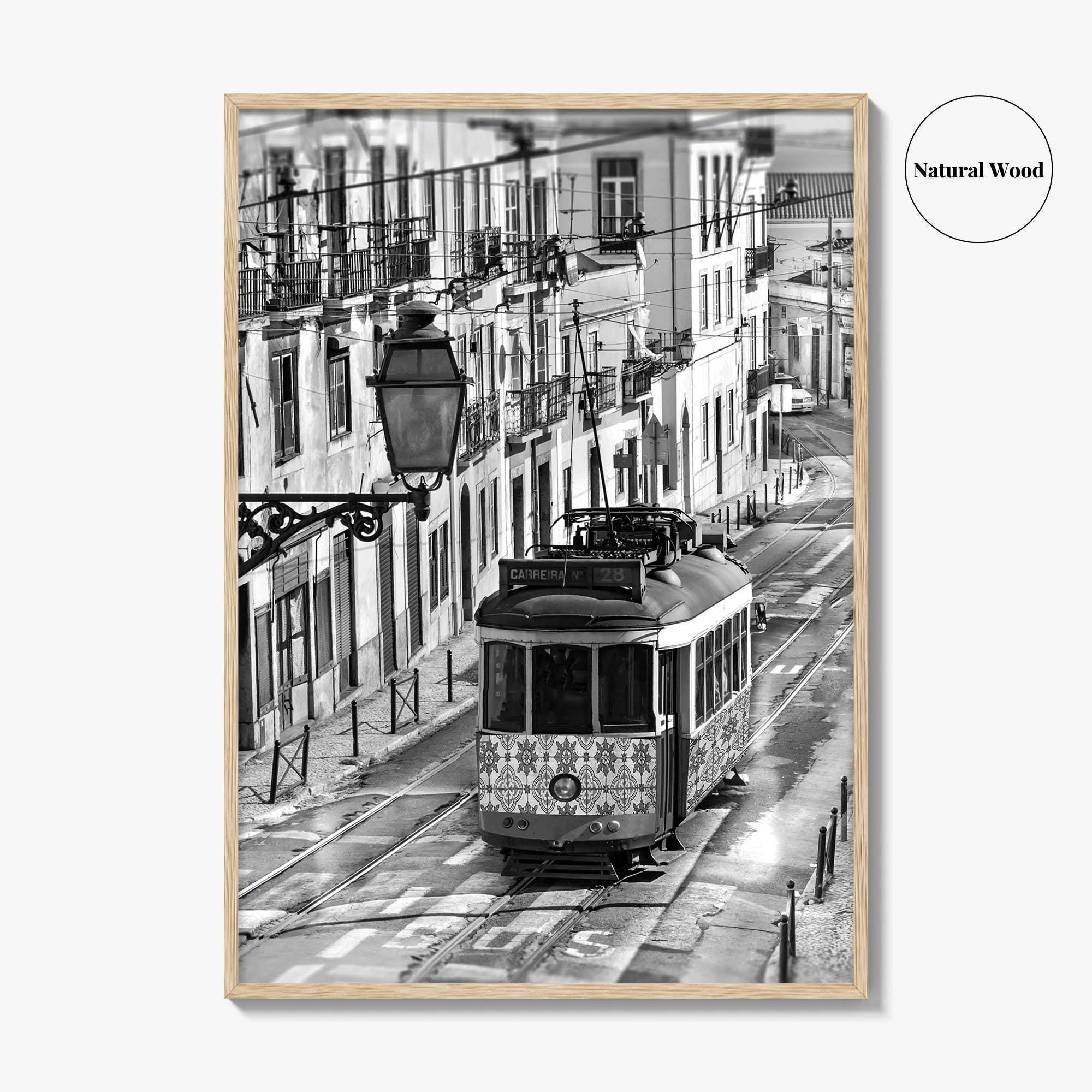 Lisbon Black and White Fine Art Photo Print, Lisboa Portugal Street Wall Decor Poster