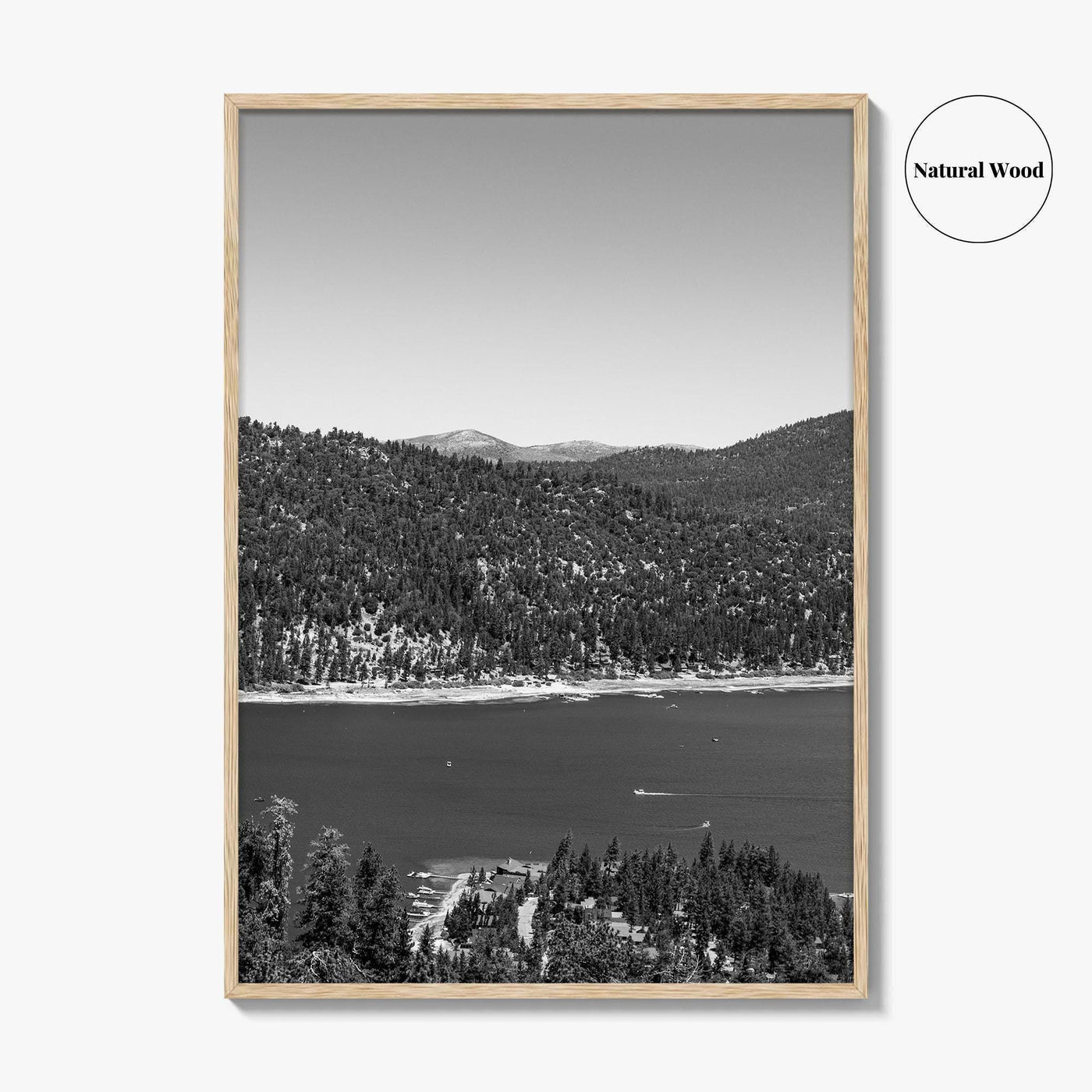 Big Bear Lake Black and White Fine Art Photo Print, San Bernardino Poster