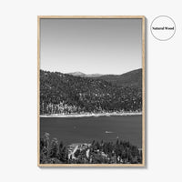 Big Bear Lake Black and White Fine Art Photo Print, San Bernardino Poster