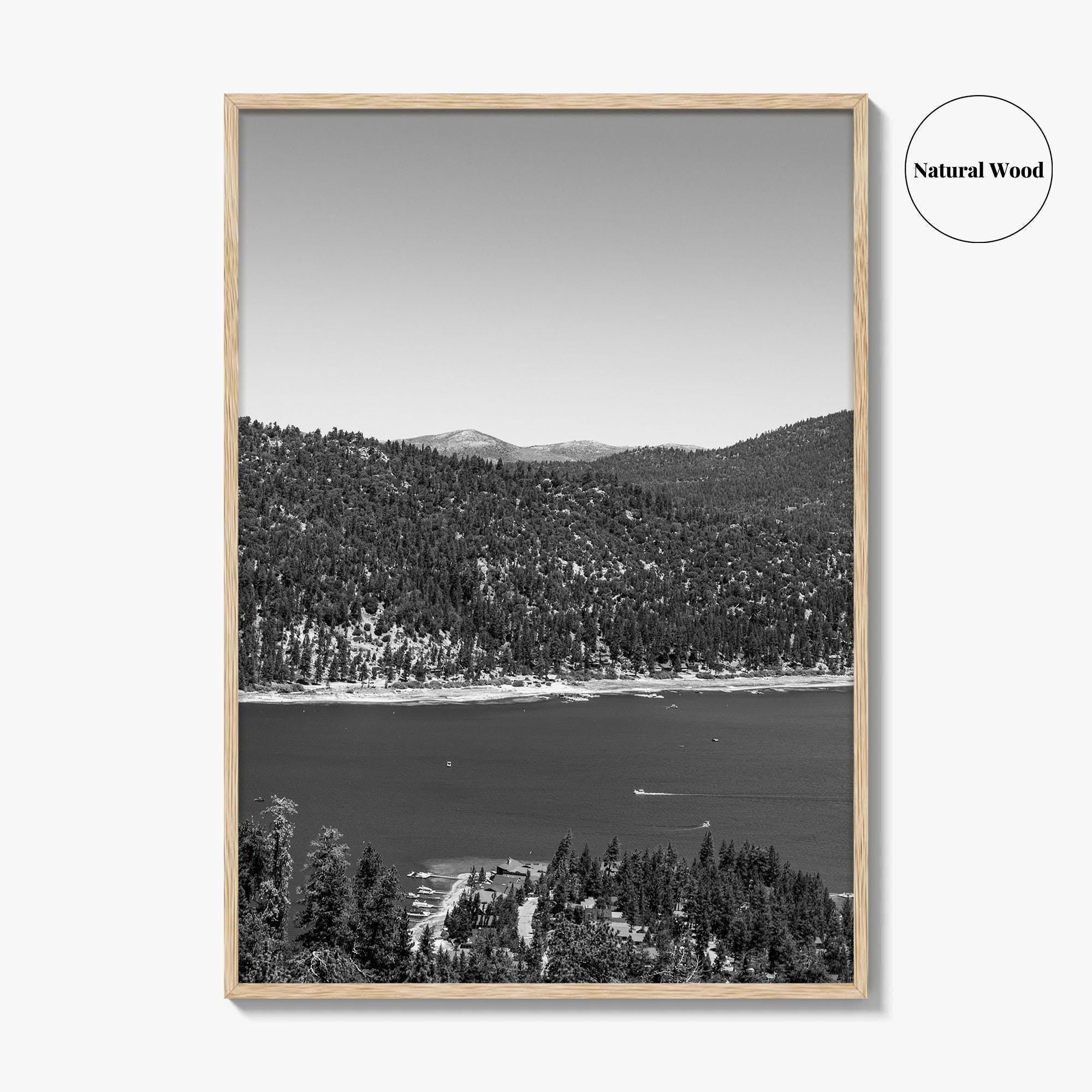 Big Bear Lake Black and White Fine Art Photo Print, San Bernardino Poster