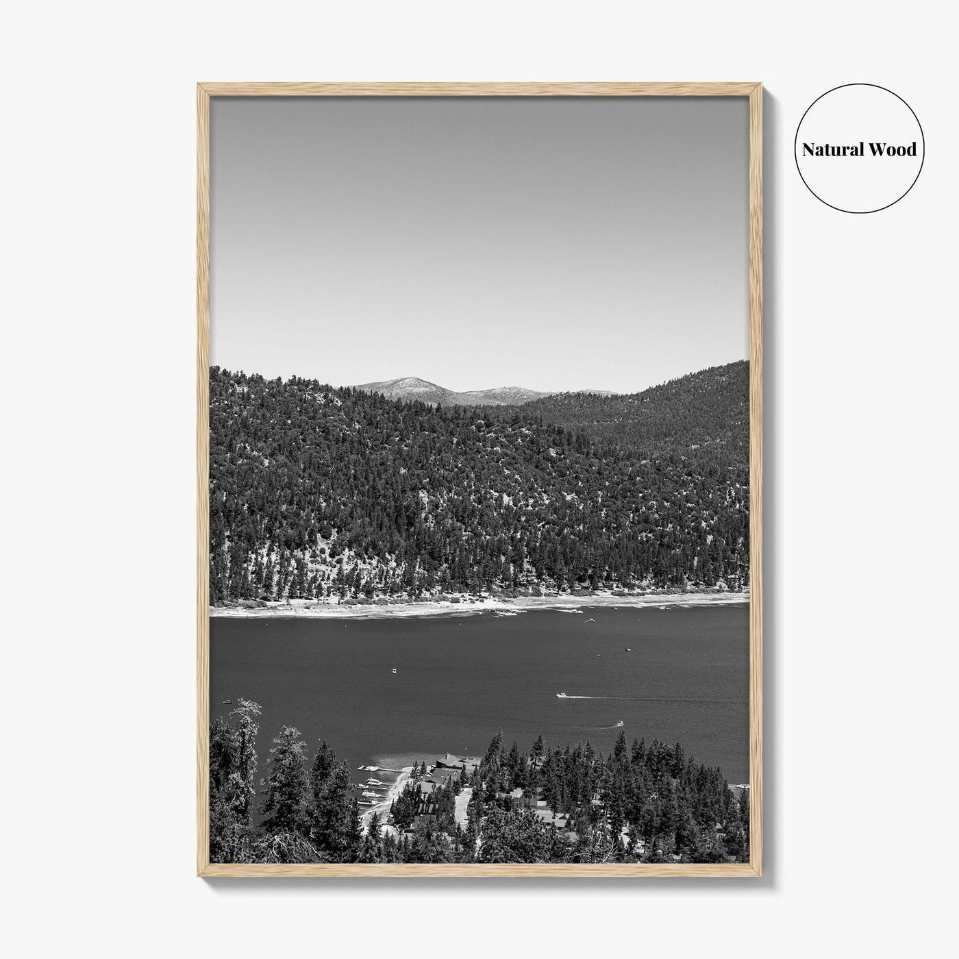 Big Bear Lake Black and White Fine Art Photo Print, San Bernardino Poster