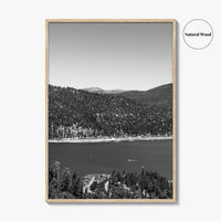 Big Bear Lake Black and White Fine Art Photo Print, San Bernardino Poster