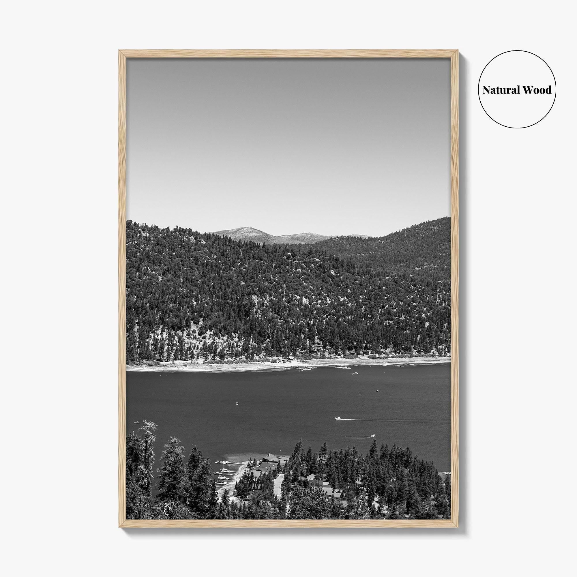 Big Bear Lake Black and White Fine Art Photo Print, San Bernardino Poster