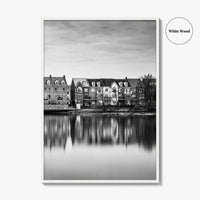 Alexandria Virginia Black and White Fine Art Photo Print, Potomac River Waterfront, USA Poster
