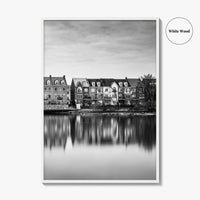 Alexandria Virginia Black and White Fine Art Photo Print, Potomac River Waterfront, USA Poster