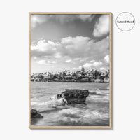 La Jolla Black and White Fine Art Photo Print, Bird Rock San Diego Poster