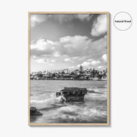 La Jolla Black and White Fine Art Photo Print, Bird Rock San Diego Poster
